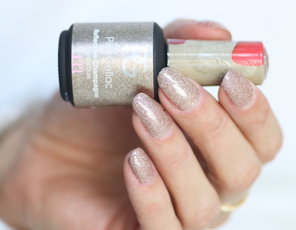 Pink Gellac Reflective champagne